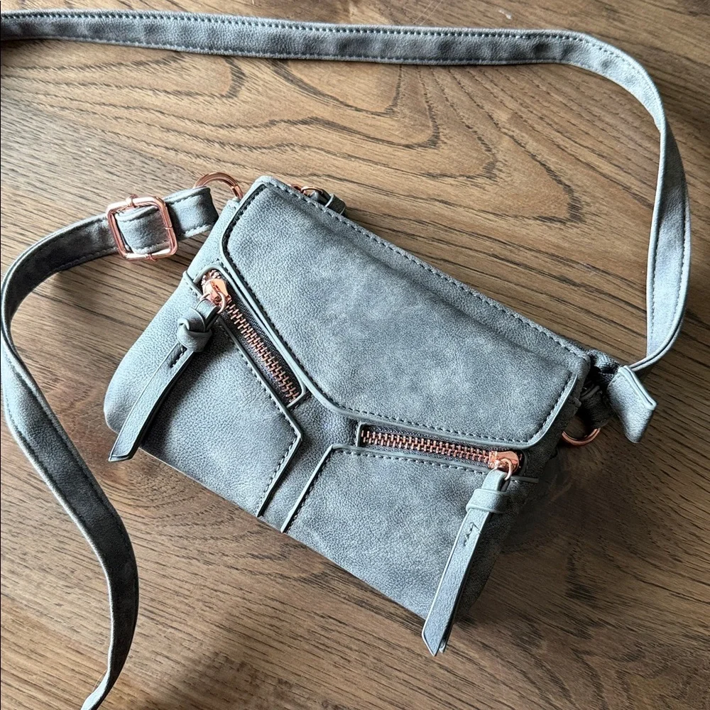 Crossbody Women's Grey Small Purse